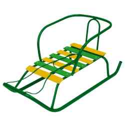 Санки Ветерок 1 зеленые В1 (2) (реал/упак)