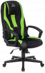 БЮРОКРАТ ZOMBIE-9/black, подушка, экокожа/ткань, черное, 1583706 кресло компьютерное