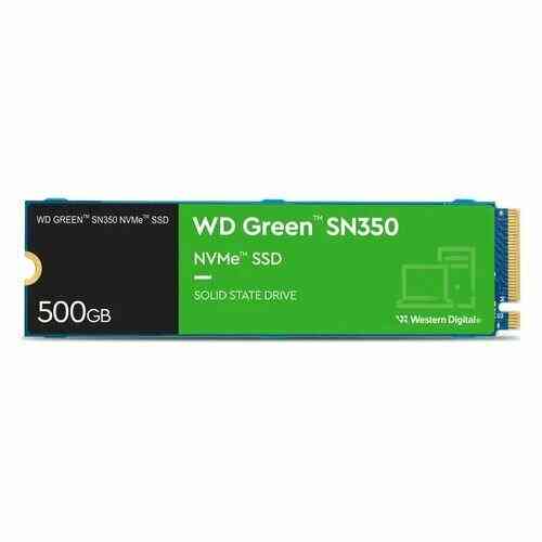 SSD M.2 2280 NVMe Gen3x4 WD Green SN350, 500Gb, 3D TLC, WDS500G2G0C, R2400Mb/s, W1650Mb/s 60TBW
