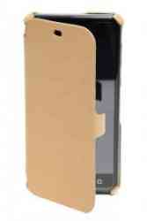 - книжка BQ для BQ-5510 Strike Power Max 4G / BQ-5594 Strike (Эко кожа + силиконовый, золотой) чехол