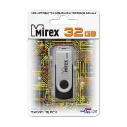 MIREX Flash drive USB2.0 32Gb Swivel, Black, RTL
