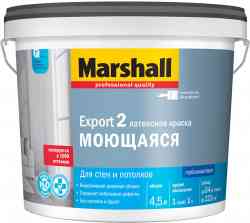 Краска EXPORT 2 Marshall латексная BW глубокоматовая (4,5 л)
