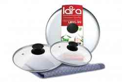LARA LR01-99 Крышка 28см стеклянная универсальная, стильная ручка