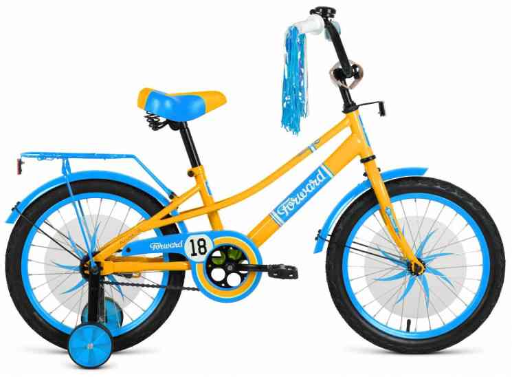 Велосипед FORWARD AZURE 20 (рост 10.5" 1ск.) желтый/голубой