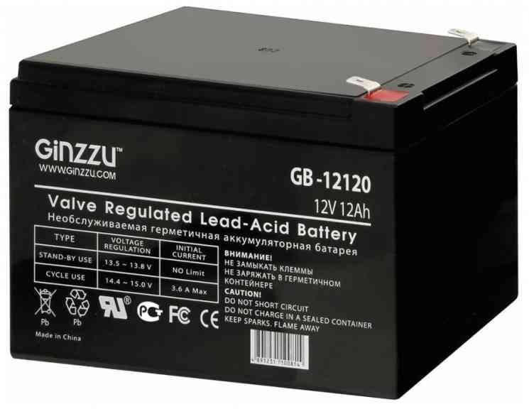 Батарея для GINZZU GB-12120 Напряжение 12В, емкость 12Ач. ИБП