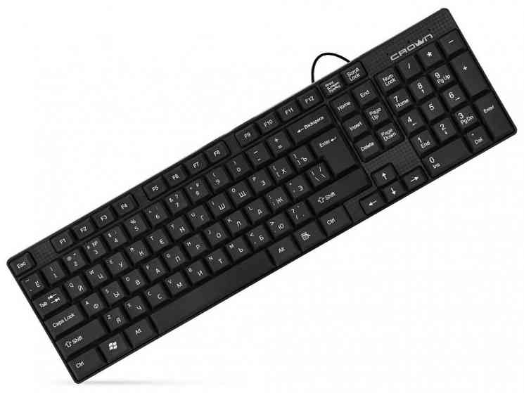 CROWN CMK-479 (102 клавиши, дренаж, кабель 1,8м, USB, отделка под карбон) клавиатура