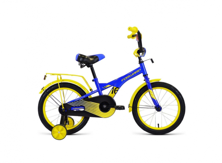 FORWARD CROCKY 16 (1 ск.) 2020-2021, синий/желтый Велосипед