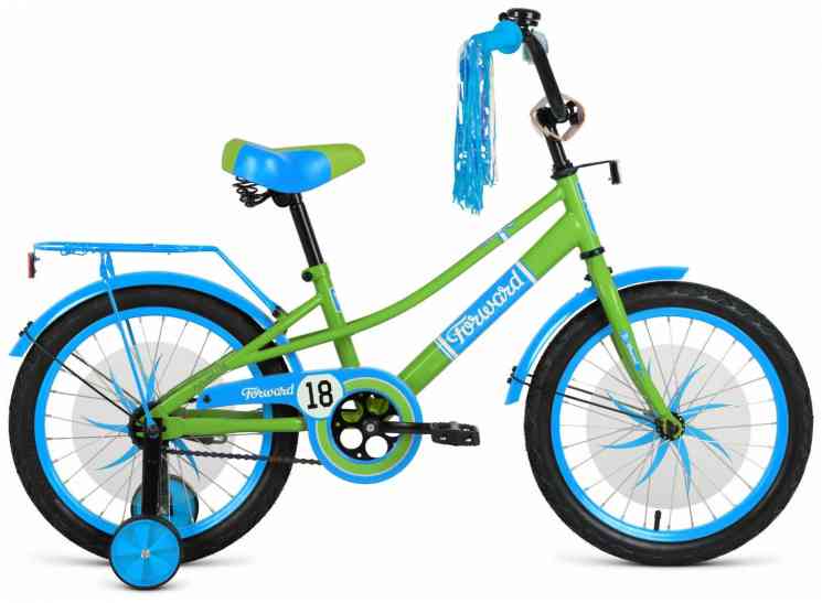 Велосипед FORWARD AZURE 20 (рост 10.5" 1ск.) зеленый/голубой