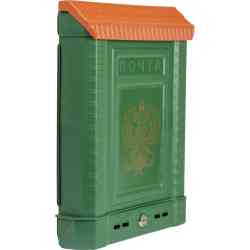 Ящик почтовый ПРЕМИУМ зеленый с орлом с металлическим замком внешний 6026-00 (10/1) Ковров