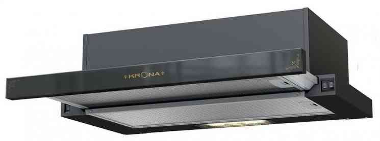 KRONA KAMILLA 600 black RETRO кухонная вытяжка