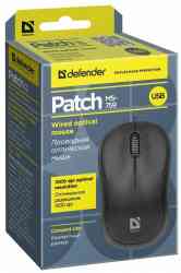 DEFENDER Patch MS-759, 3 кнопки, 1000dpi, черный, USB мышь