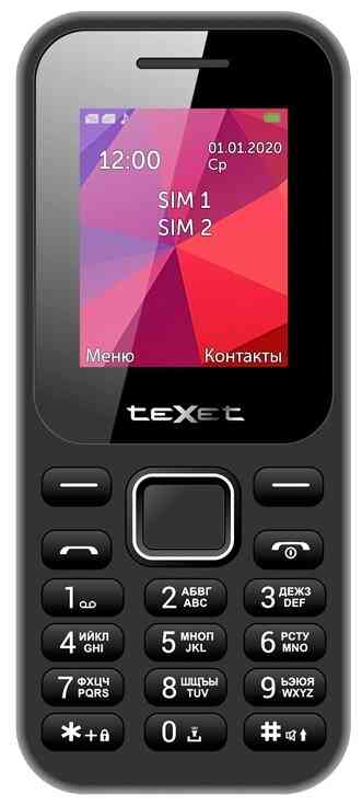 teXet TM-122 черный мобильный телефон