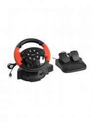 DIALOG GW-125VR E-Racer - эф.вибрации, 2 педали, рычаг ПП, PC USB руль
