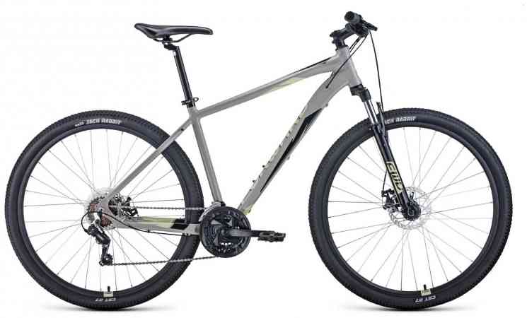 FORWARD APACHE 29 2.0 disc (рост 21' 21ск.) 2020-2021, серый/бежевый Велосипед
