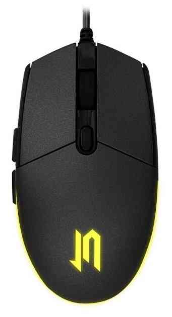 JET.A OM-U55 LED черная (800/1200/1600/2400dpi, 5 кнопок, LED-подсветка, USB) мышь