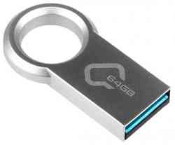 QUMO Flash drive USB3.0 64Gb Ring, Metal, RTL