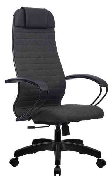 МЕТТА офисное МЕТТА "К-27" пластик, ткань, сиденье и спинка мягкие, серое кресло