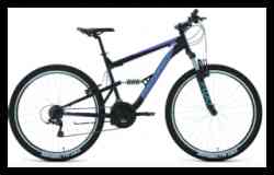 Велосипед FORWARD RAPTOR 27,5 1.0 (рост 16" 18ск.) 2020-2021, черный/фиолетовый