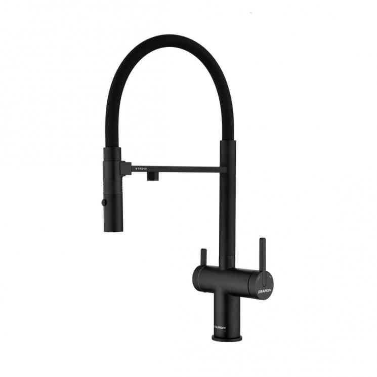 Paulmark GRAVITY, смеситель, антрацит, черный шланг