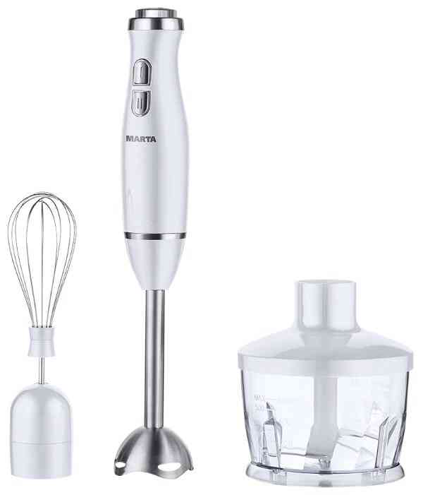 MARTA MT-1563 белый жемчуг кухонный процессор