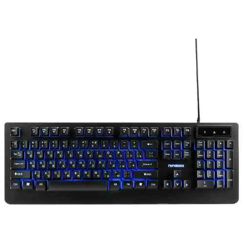 Гарнизон GK-310G, металл, синяя подсветка, код 'Survarium', USB, черный, антифант игровая клавиатура