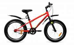 Велосипед FORWARD UNIT 20 1.0 (рост 10.5" 1ск.) 2020-2021, красный матовый