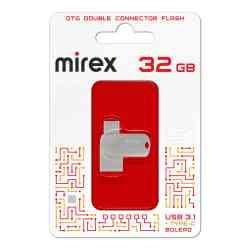 MIREX Flash drive USB3.1 DCF 32Gb Bolero Double Connector USB/Type-C, 13600-IT3BLR32, RTL