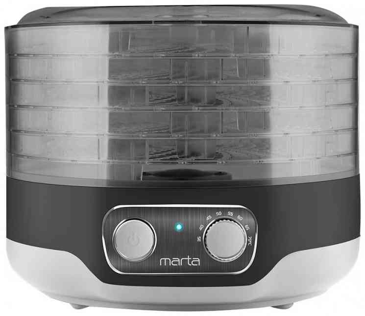 MARTA MFD-205PS темный обсидиан сушилка для овощей и фруктов