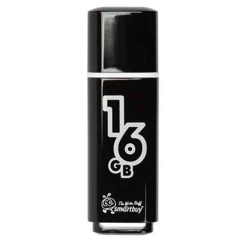 SMARTBUY 16Gb Glossy series Black USB 2.0 RTL USB Flash drive