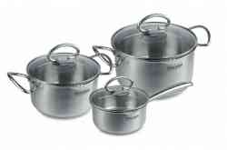 RONDELL RDS-993 Набор посуды 6 предм. (кастрюли с/кр 20/24 см, ковш с/кр 1,3 л) Edel