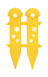 Ограждение "Ромашки" пласт 390*200мм М503 (6шт/уп) (5 компл/уп)