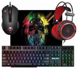 DEFENDER Игровой комплект Singularity MKP-118 мышь+клавиатура+гарнитура+ковер