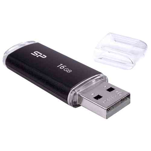 SILICON POWER Flash drive USB2.0 16Gb Ultima U02, Black RTL