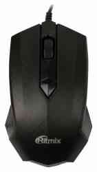 RITMIX ROM-202 black, 1000DPI, 2 кнопки, USB мышь