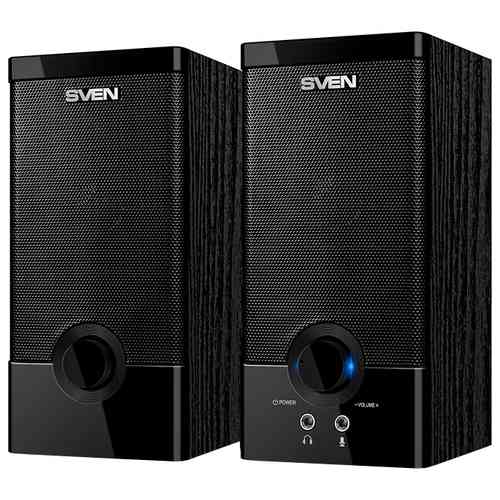 SVEN SPS-603, чёрный, акустическая система 2.0, USB, мощность 2x3 Вт(RMS) колонки