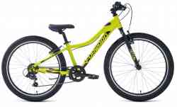 Велосипед FORWARD TWISTER 24 1.0 (рост 12" 7 ск.) 2020-2021, зеленый/фиолетовый
