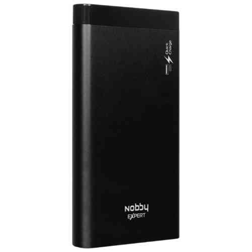 Внешний аккумулятор NOBBY Expert 10000 мАч, Li-pol, PD+QC3.0, USB+Type-C, 3А, черный, NBE-PB-10-05