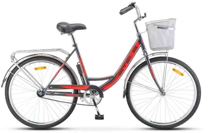 Велосипед 26" 1ск Navigator 245 (рама 19") синий/красный корзина