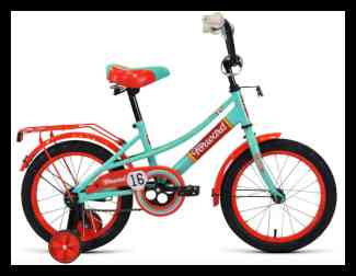 FORWARD AZURE 16 (16' 1 ск.) 2022, зеленый/красный, IBK22FW16121 Велосипед