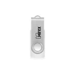MIREX Flash drive USB2.0 4Gb Swivel, White, RTL