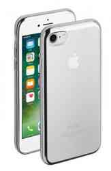 Силиконовый чехол с зеркальной каемкой Silver для iPhone 7