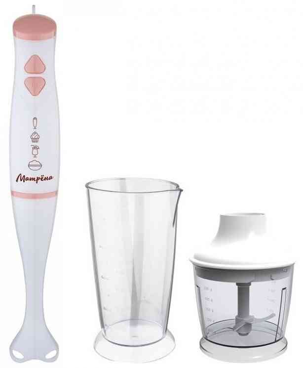 МАТРЁНА МА-052, 350Вт, 2 скорости, измельчитель, стакан для смешивания (8/1) Блендер погружной