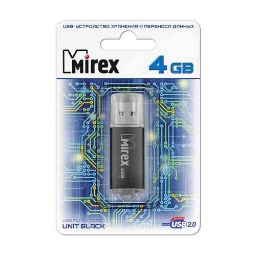 MIREX Flash drive USB2.0 4Gb Unit, Black, RTL