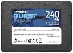SSD 2.5" PATRIOT Burst, 240Gb, 3D TLC, PBU240GS25SSDR, R555Mb/s, W500Mb/s, 180TBW, RTL