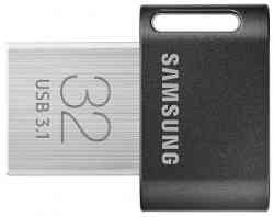 Flash drive USB3.1 32Gb SAMSUNG FIT Plus, MUF-32AB/APC, Grey, R200Mb/s RTL