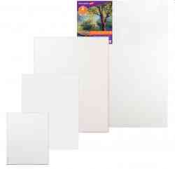 Холсты на подрамнике BRAUBERG ART DEBUT, НАБОР 4шт, грунтованные, 100% хлопок, мелкое зерно