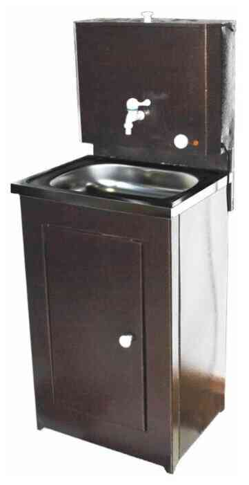 Умывальник дачный КОМФОРТ, без подогрева, нержавеющая мойка, цвет медь