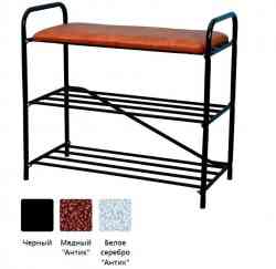 Полка д/обуви 3-х полочная 60см с сидением медный антик ПДОсС 89 М (5)