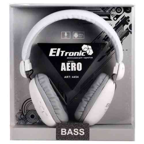 полноразмерные ELTRONIC Aero (4454) bluetooth/fm синие (в коробке) soft touch наушники