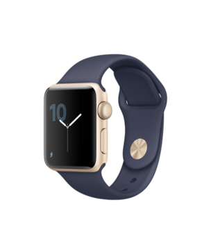 Apple Watch Series 1 38mm Gold Aluminum with Midnight Blue Sport Band